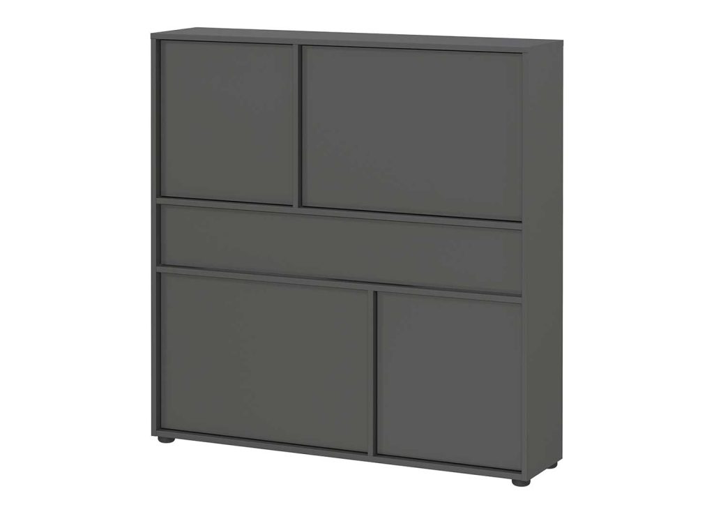 Meuble de rangement entrée graphite Ameca