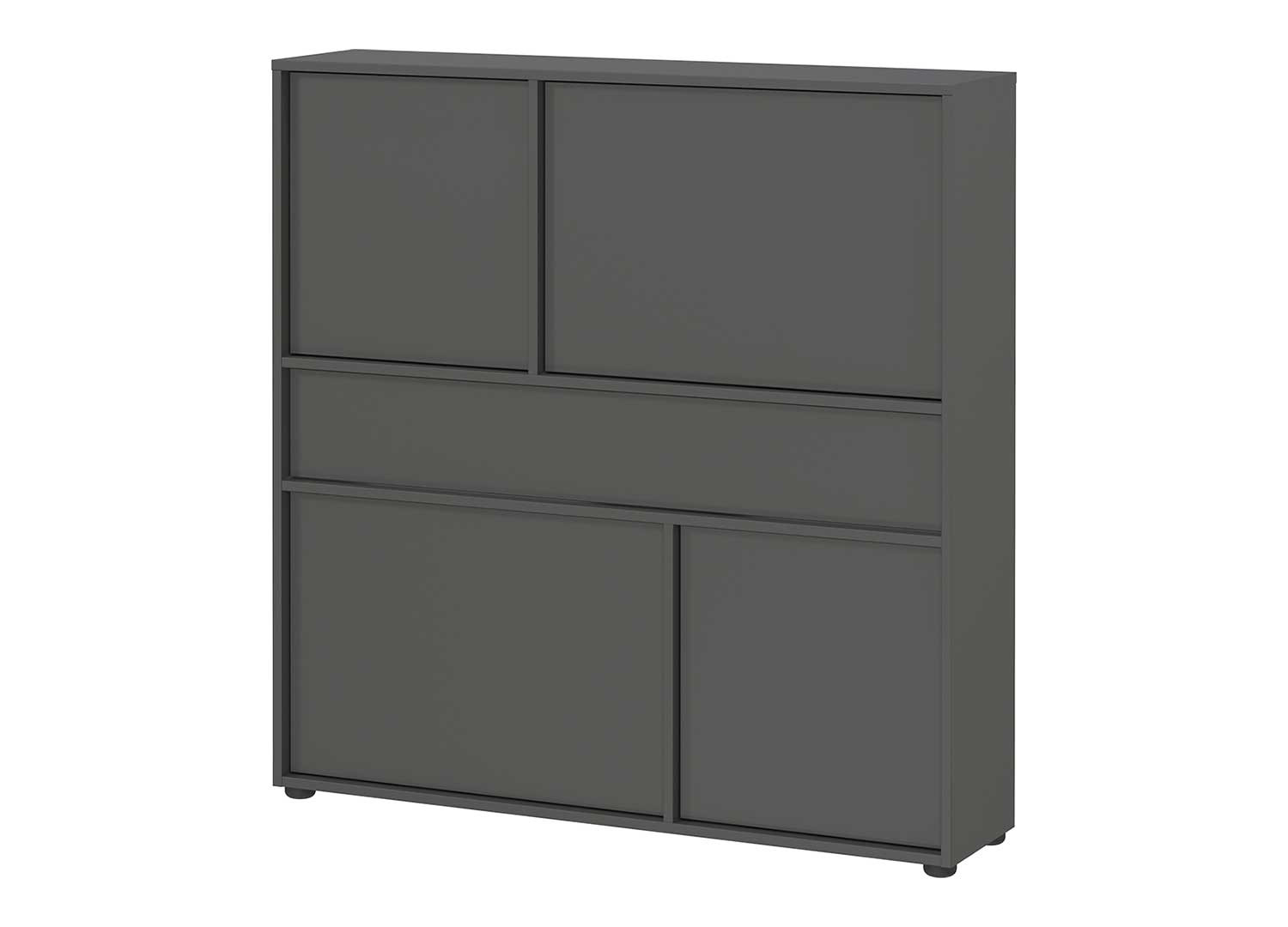 Meuble de rangement entrée graphite Ameca