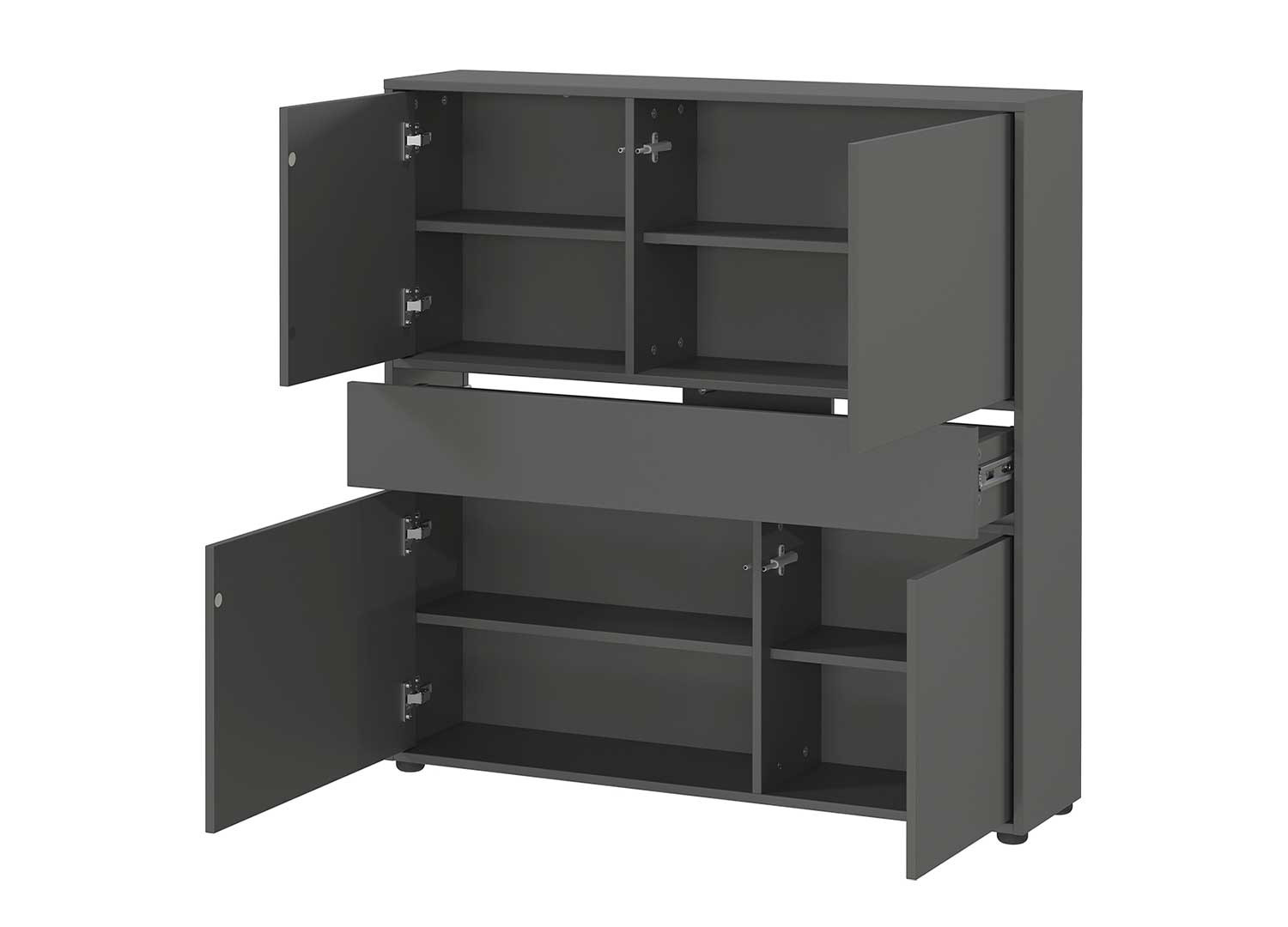 Meuble de rangement entrée graphite Ameca