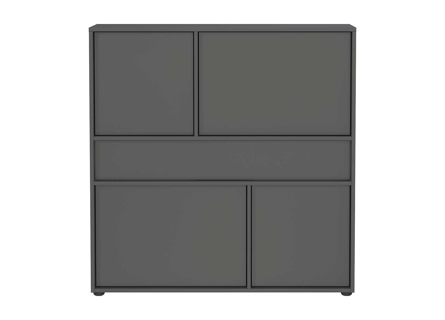 Meuble de rangement entrée graphite Ameca