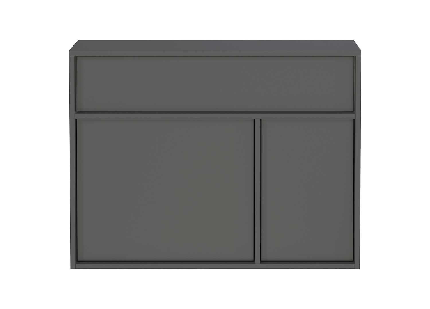 Meuble de rangement entrée suspendu graphite Ameca