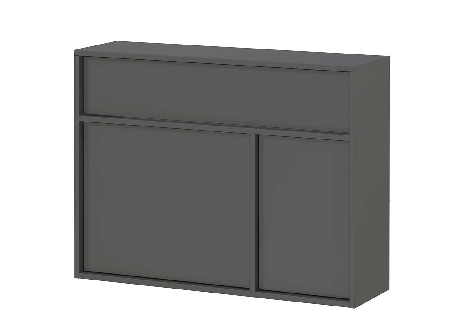 Meuble de rangement entrée suspendu graphite Ameca