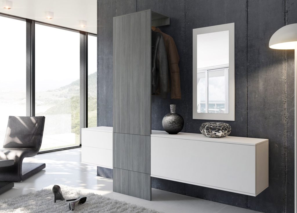 Meuble d'entrée mural design