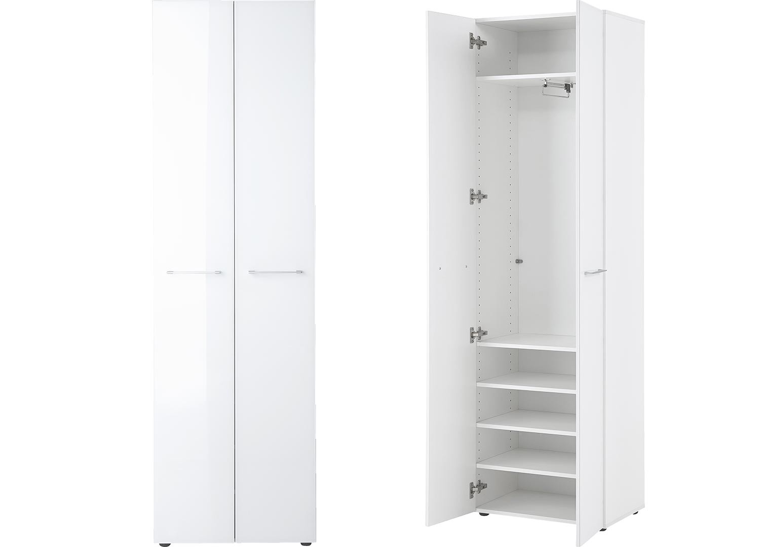 Meuble entrée armoire rangement blanche