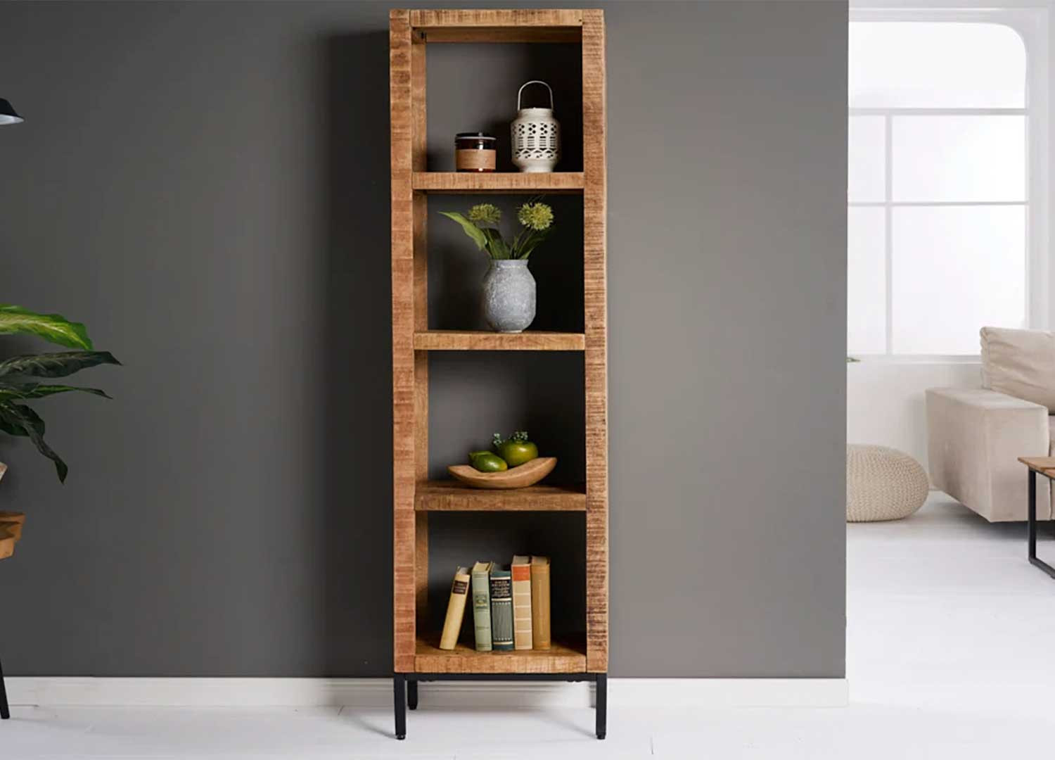 Meuble étagère en manguier et métal Jamie