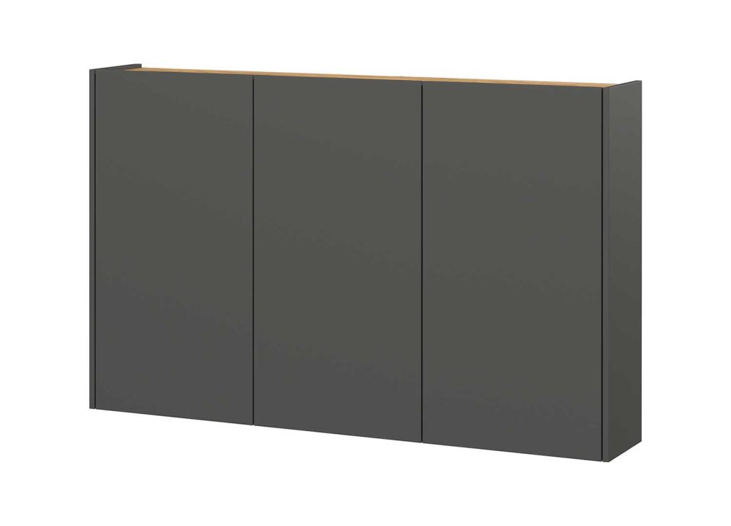 Meuble rangement entrée graphite et chêne Libbiano