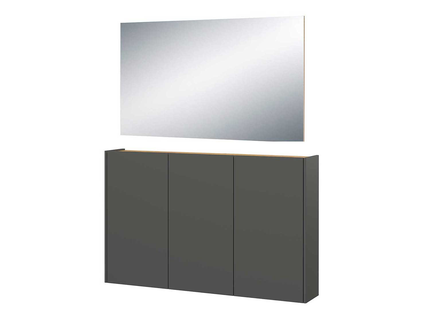 Meuble rangement entrée graphite et chêne Libbiano