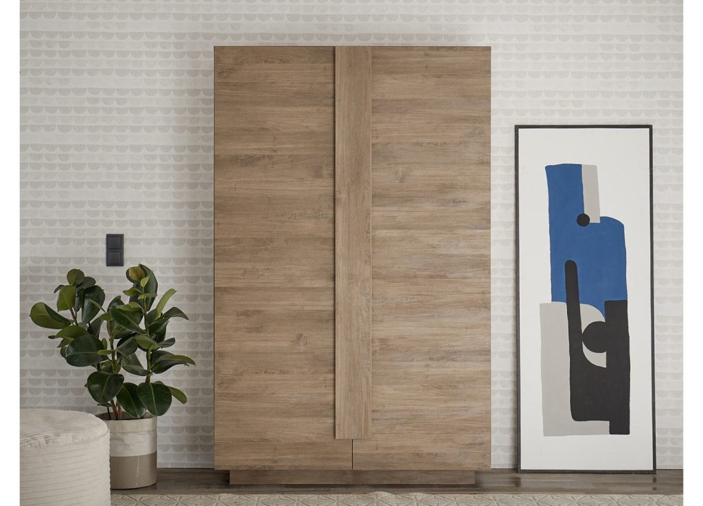 Meuble rangement haut 2 portes chêne 193 cm