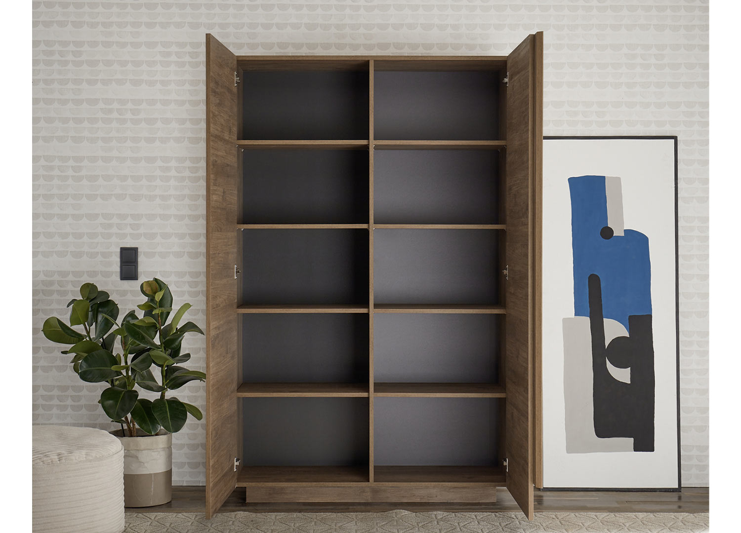 Meuble rangement haut 2 portes chêne 193 cm