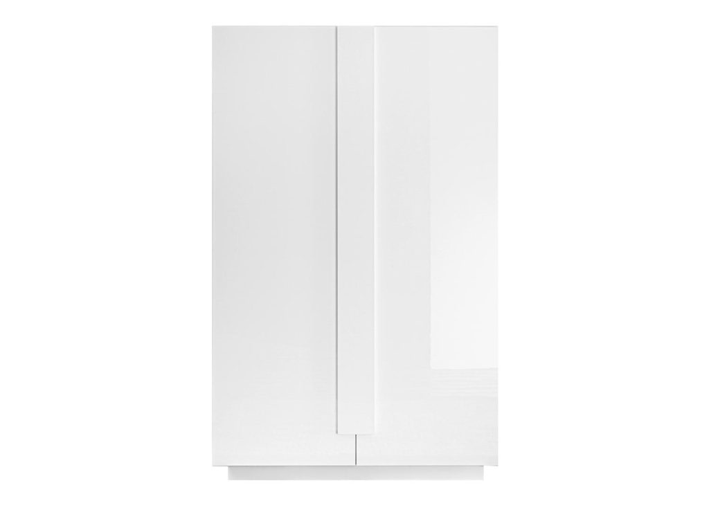 Meuble rangement haut 2 portes laqué blanc 193 cm
