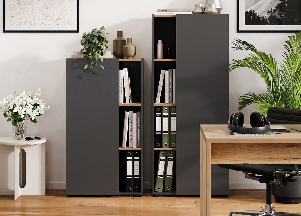 Meuble rangement moderne 1 porte et 3 niches Adrano