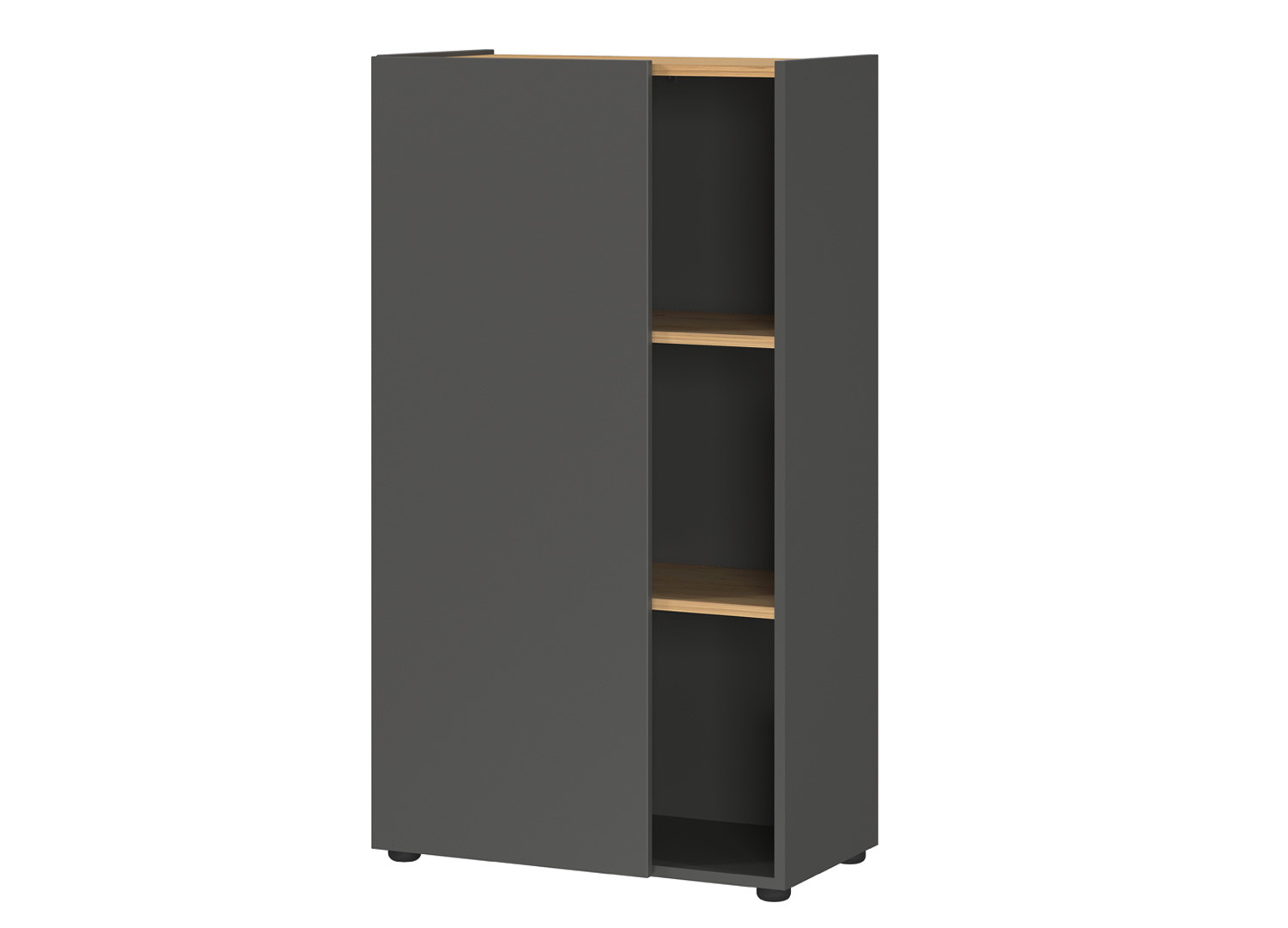 Meuble rangement moderne 1 porte et 3 niches Adrano