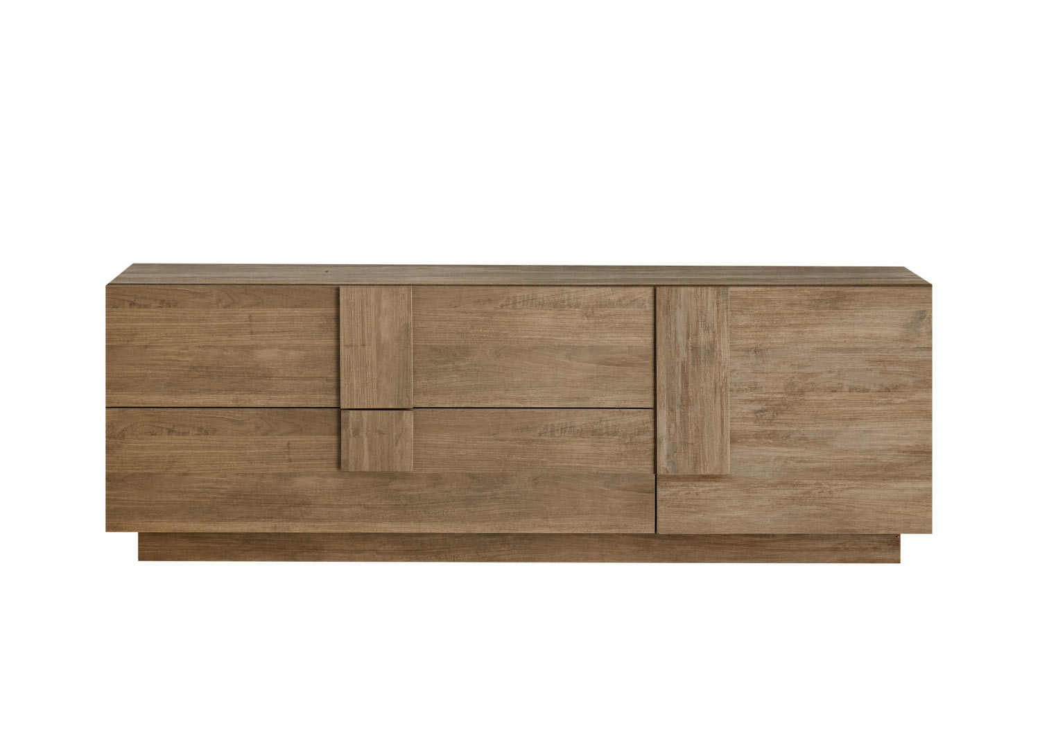 Meuble télé design 1 porte et 2 tiroirs chêne 181 cm