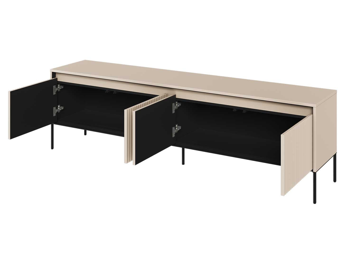 Meuble TV 4 portes beige sable 193 cm