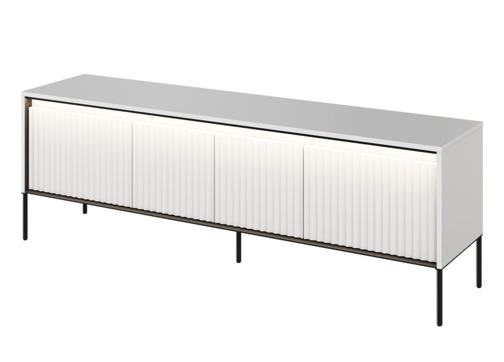 Meuble TV 4 portes blanc 167 cm Trend