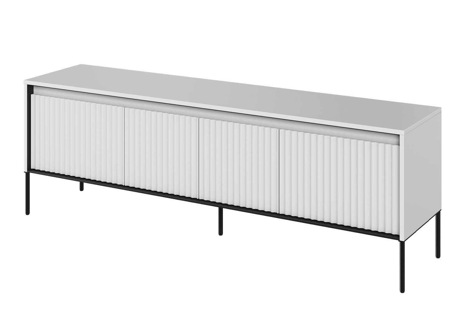 Meuble TV 4 portes blanc 167 cm Trend
