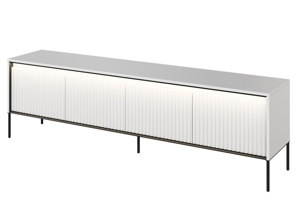 Meuble TV 4 portes blanc 193 cm Trend