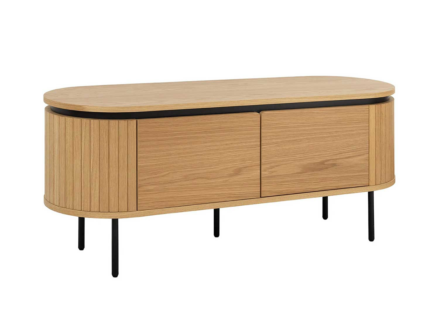 Meuble TV arrondi couleur naturelle Lili