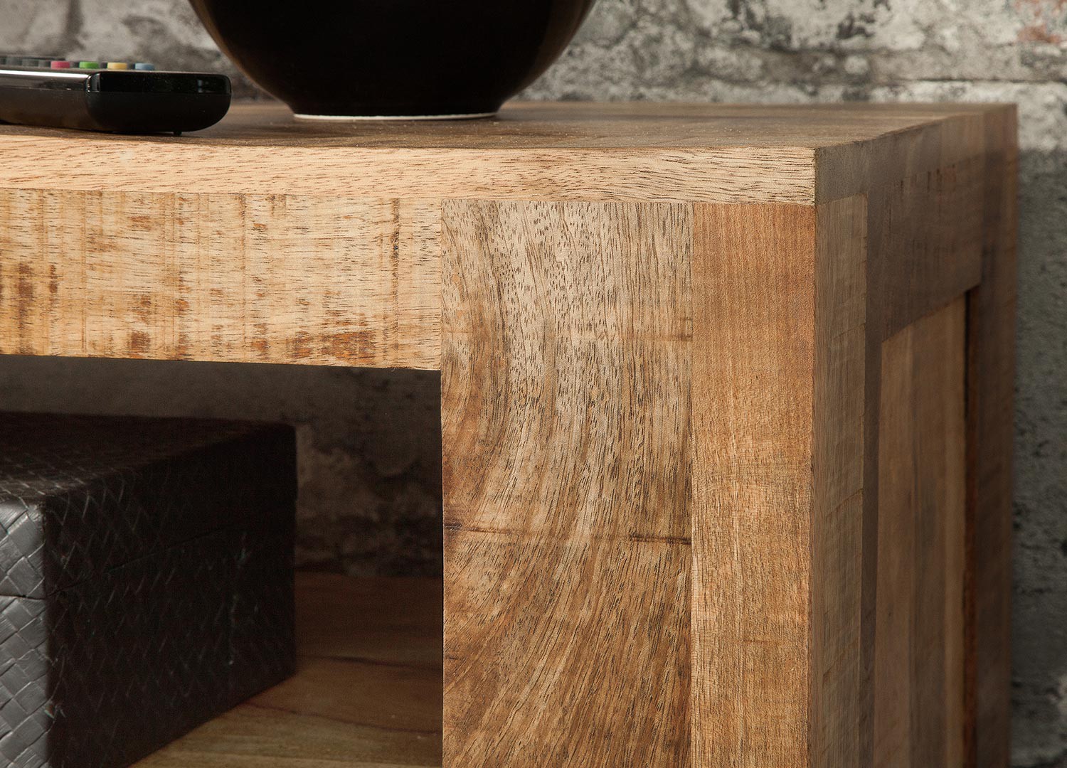 Meuble tv bois massif moderne 170 cm