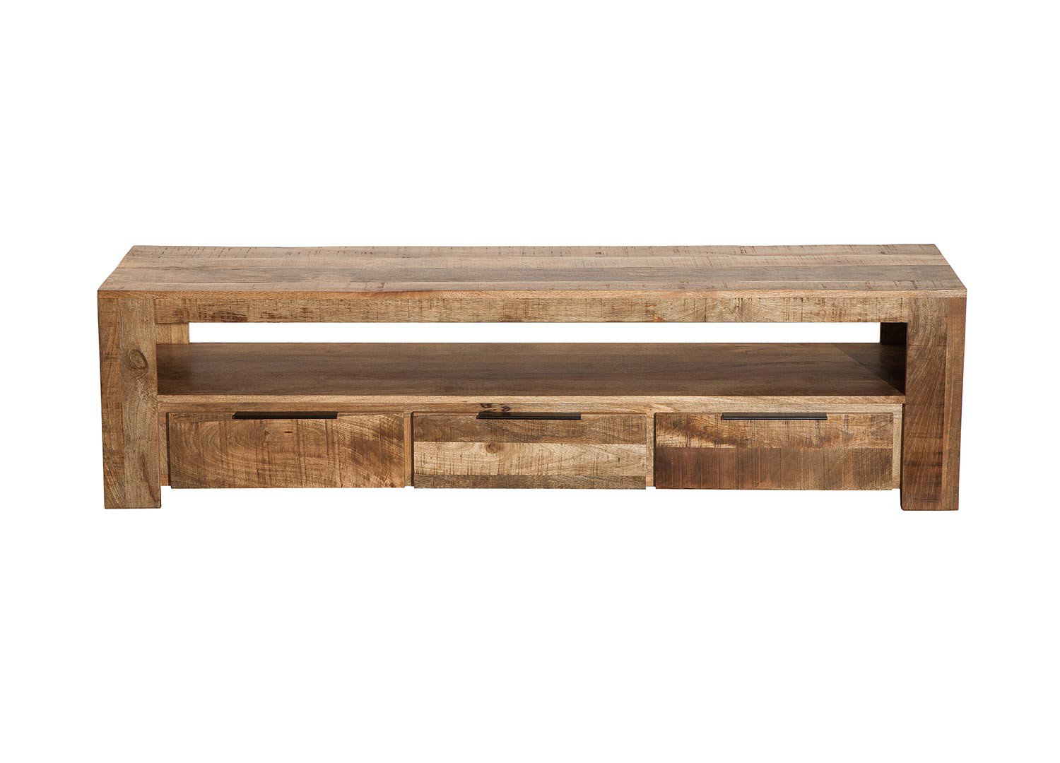 Meuble tv bois massif moderne 170 cm