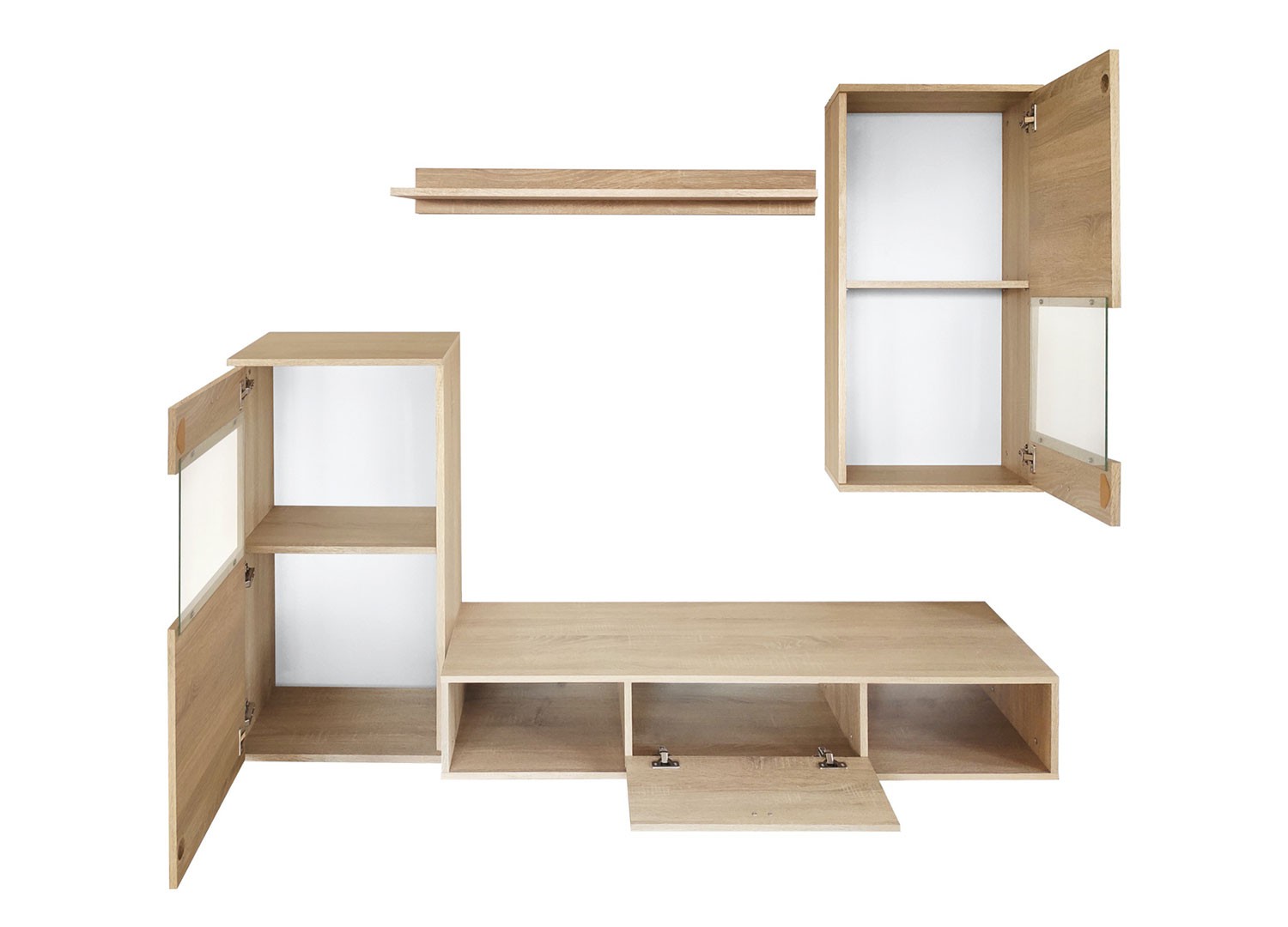 Meuble tv chêne clair 1m80 pas cher