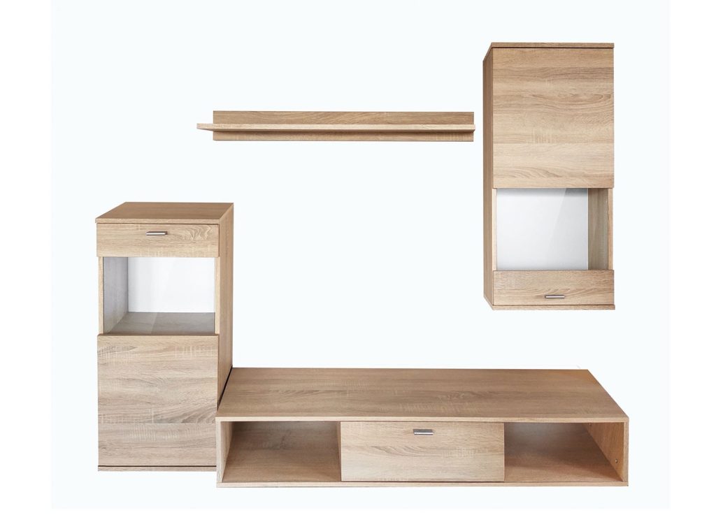 Meuble tv chêne clair 1m80 pas cher