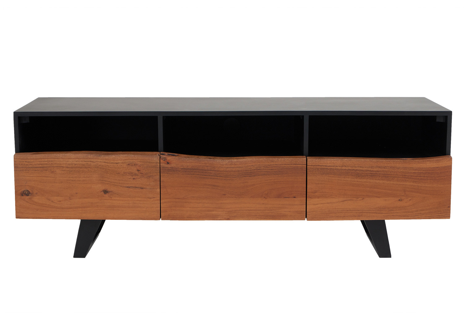 Meuble TV design 2 portes, 1 tiroir et 3 compartiments