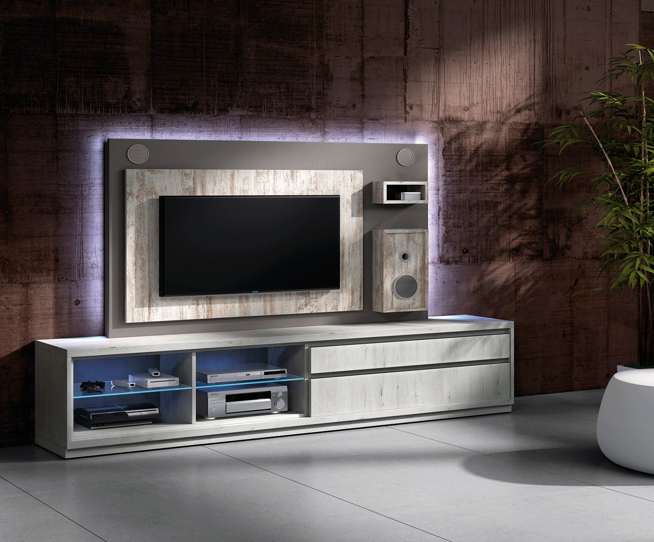 Meuble TV Design avec enceintes intégrées NORA K45