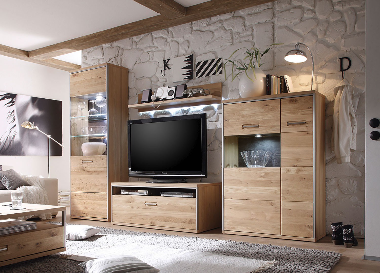 Meuble TV design bois massif