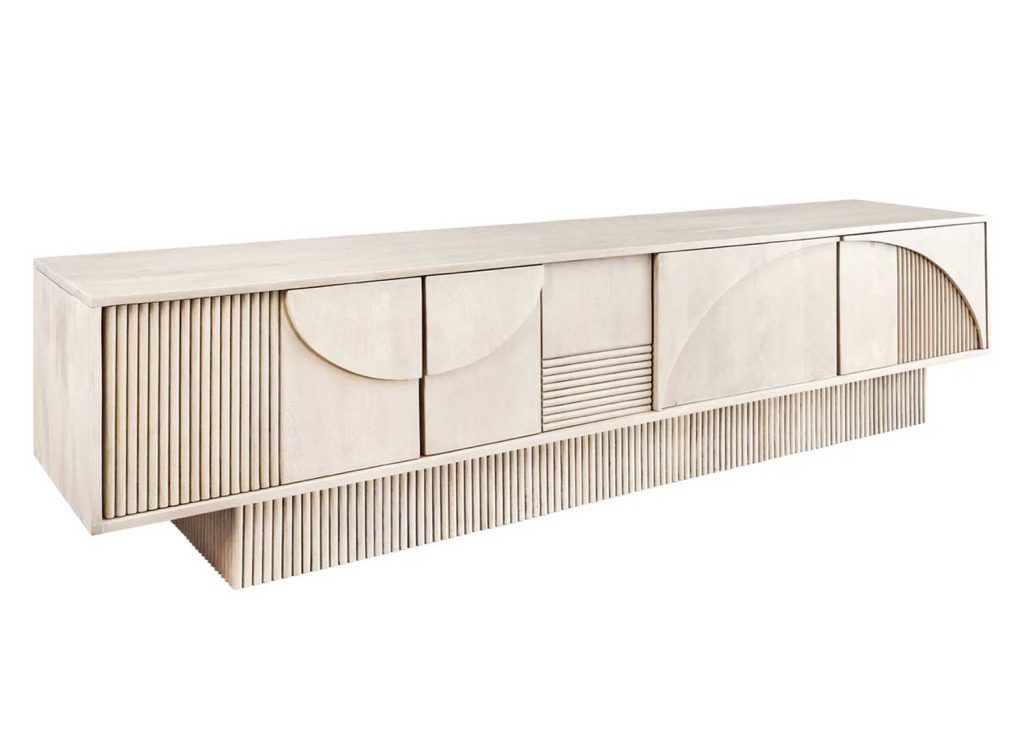 Meuble TV manguier et acacia 4 portes Davis