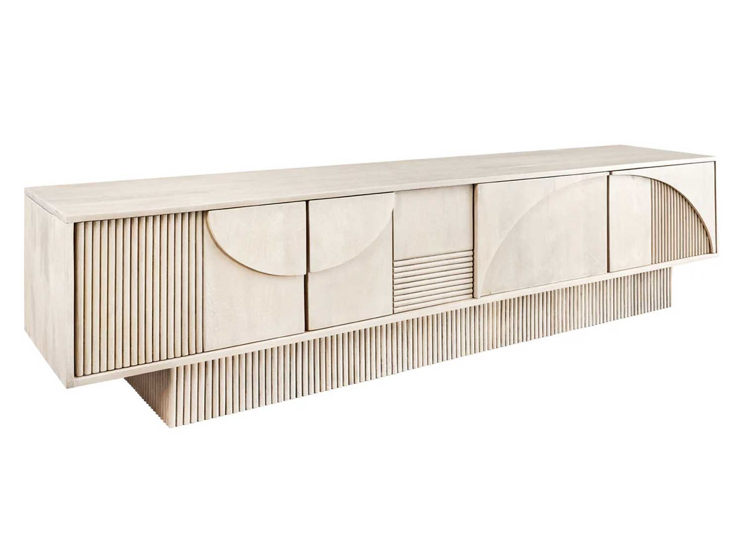 Meuble TV manguier et acacia 4 portes Davis