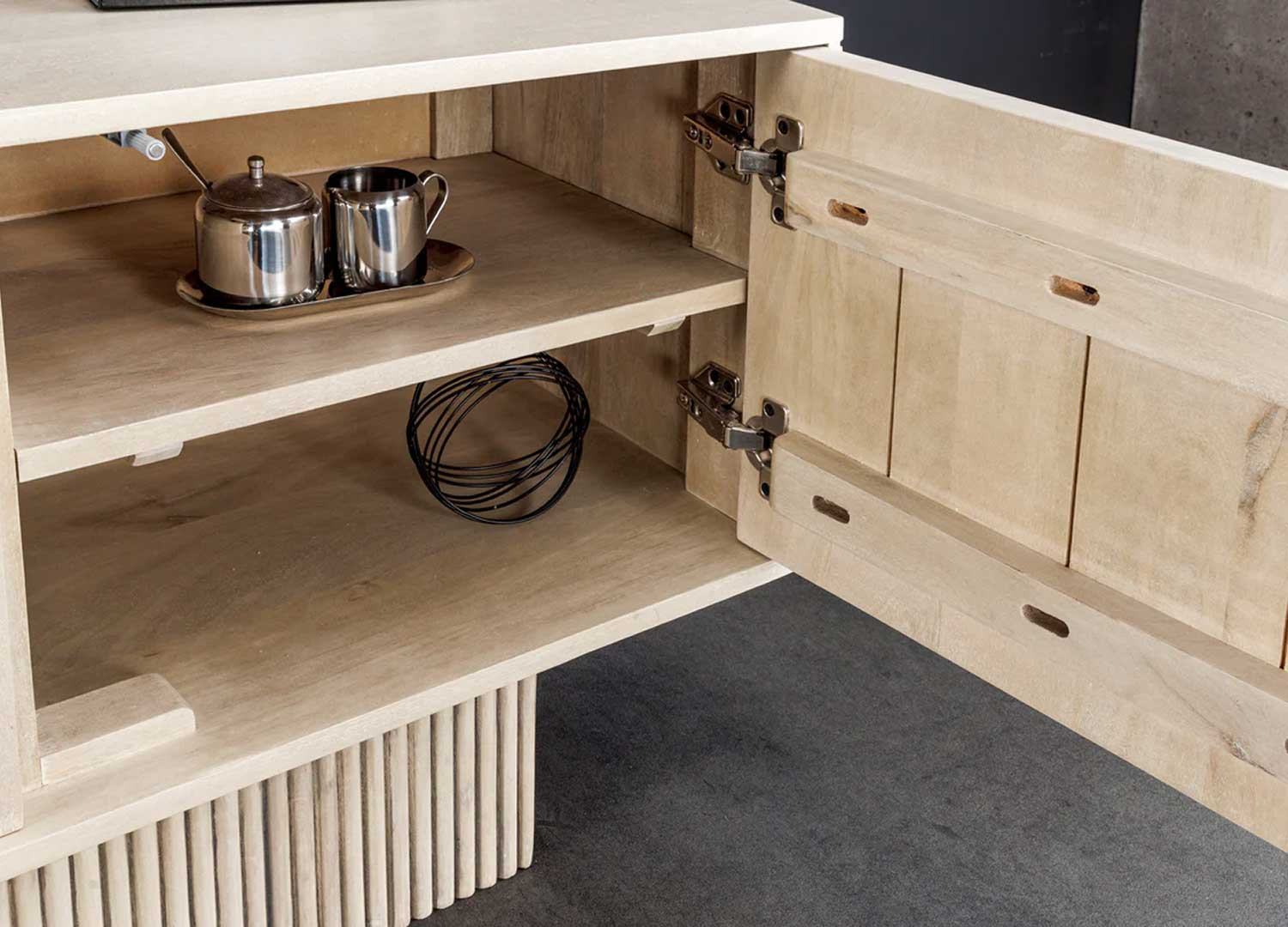 Meuble TV manguier et acacia 4 portes Davis
