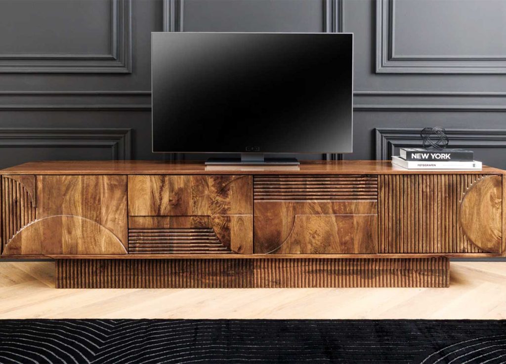 Meuble TV en manguier marron 200 cm Davis
