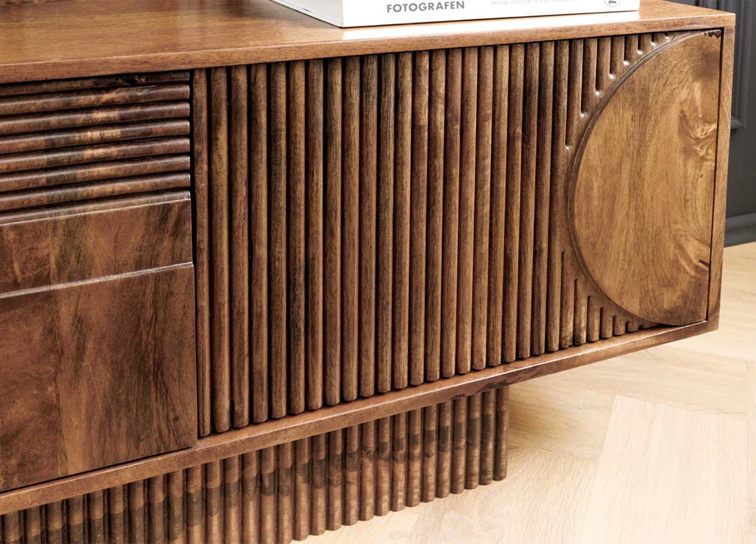 Meuble TV en manguier marron 200 cm Davis