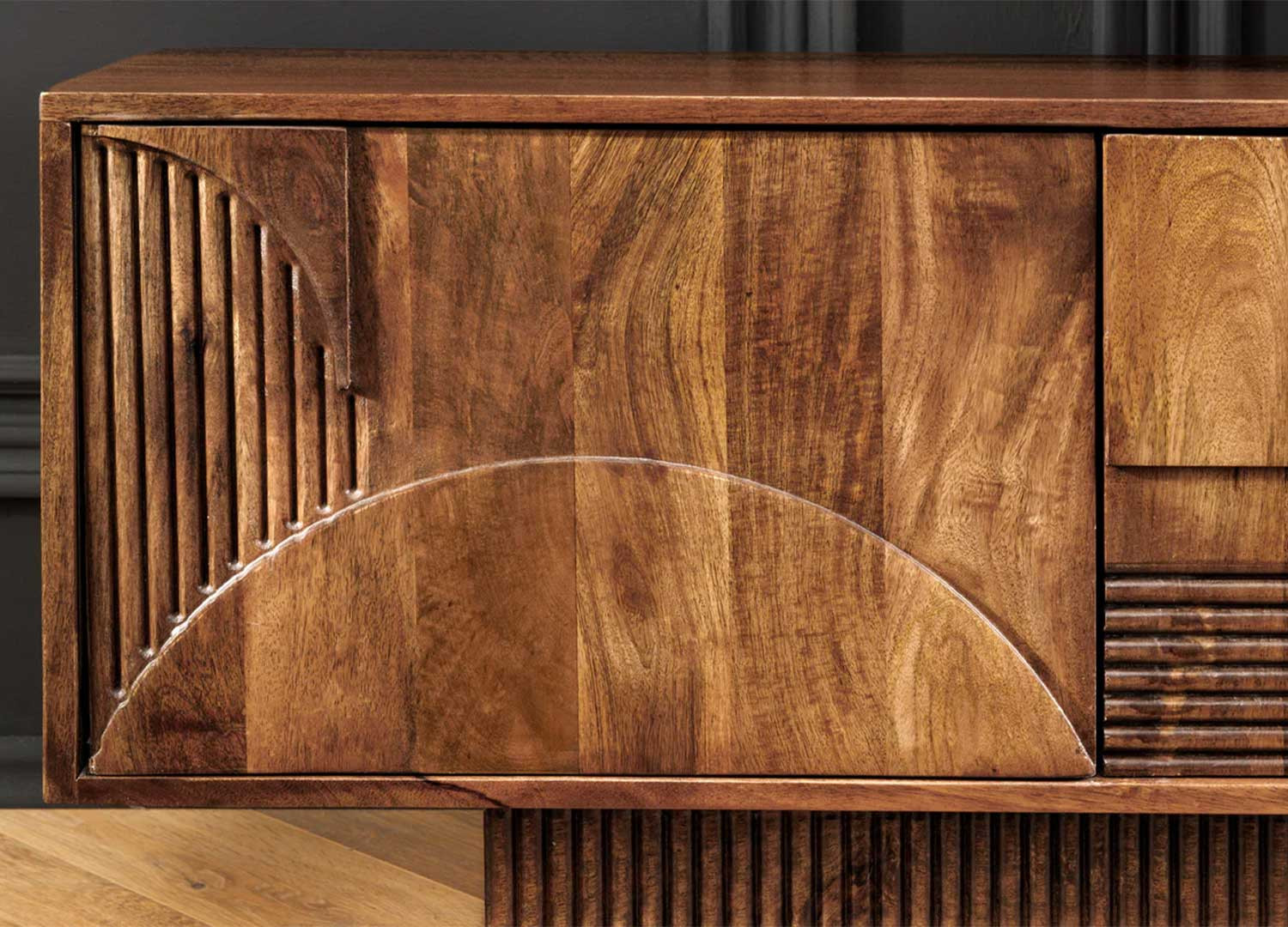 Meuble TV en manguier marron 200 cm Davis