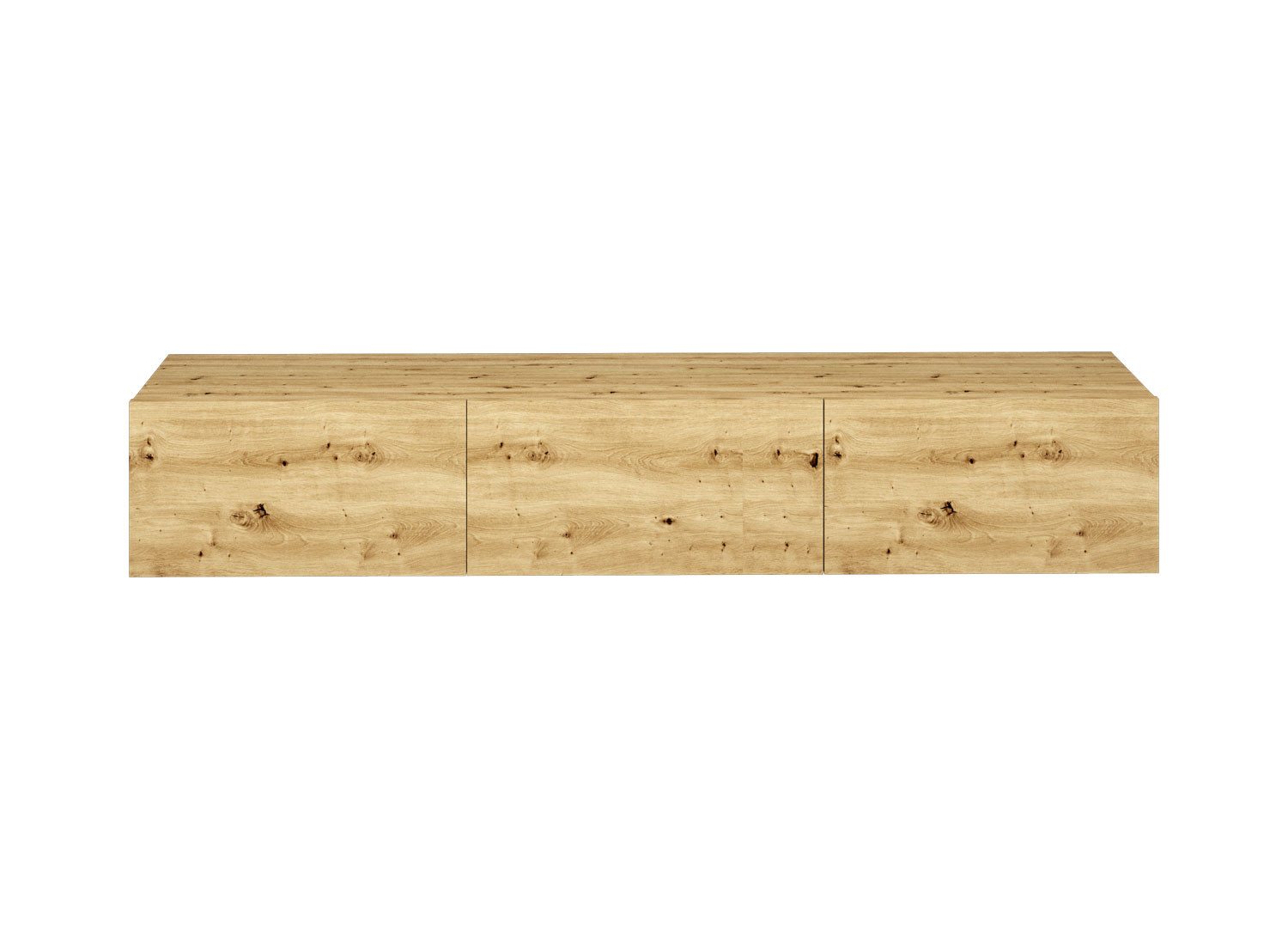 Meuble tv mural chêne artisan 180 cm 3 portes