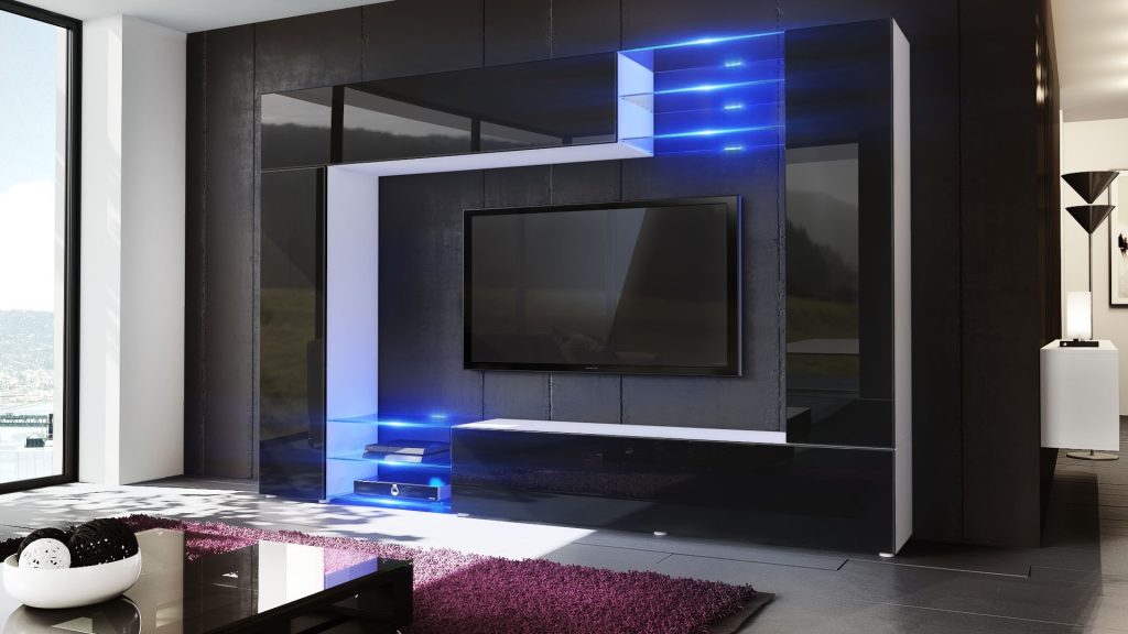 Meuble TV mural led