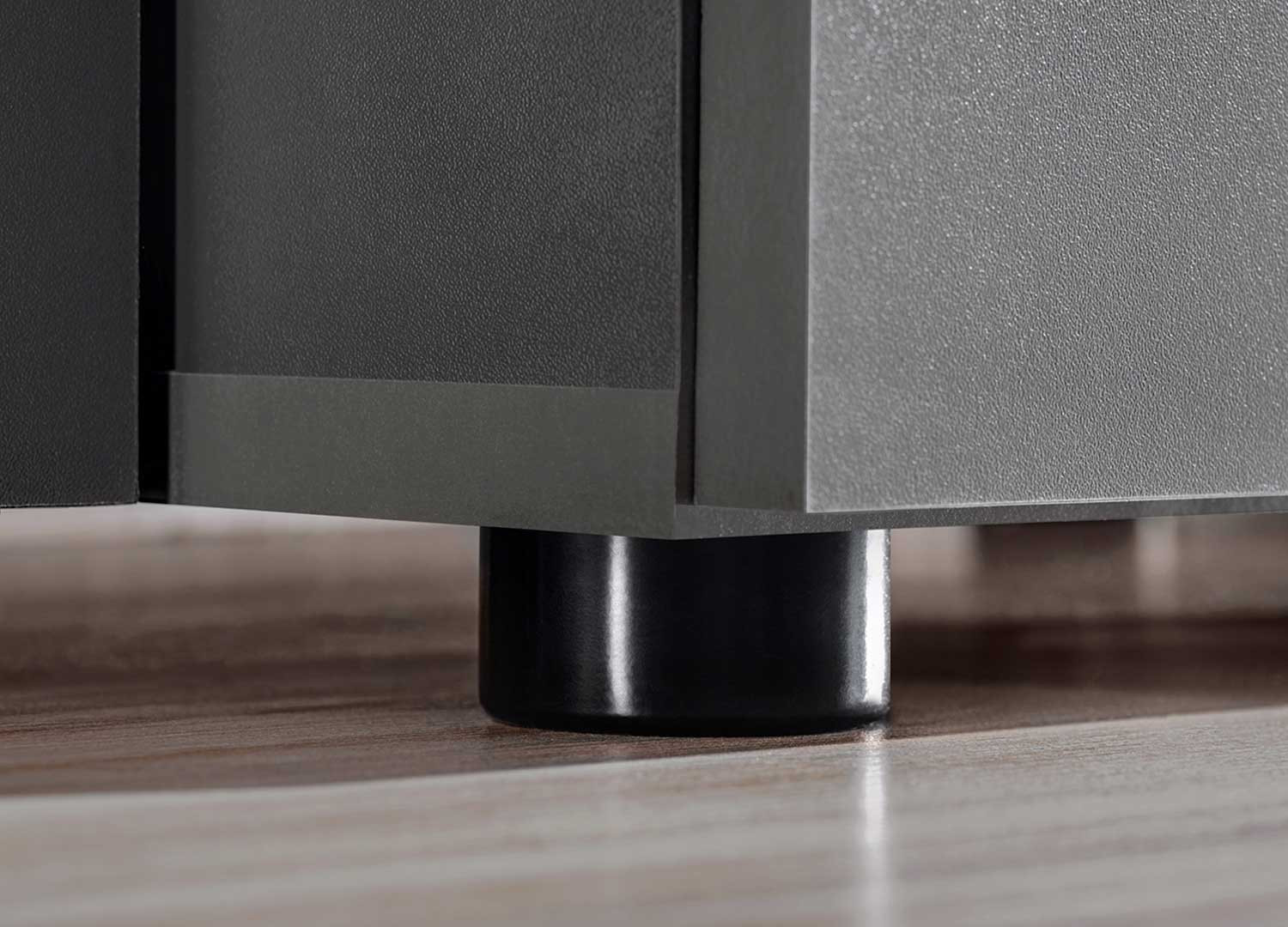 Meuble tv noir et bois 2m avec rangements