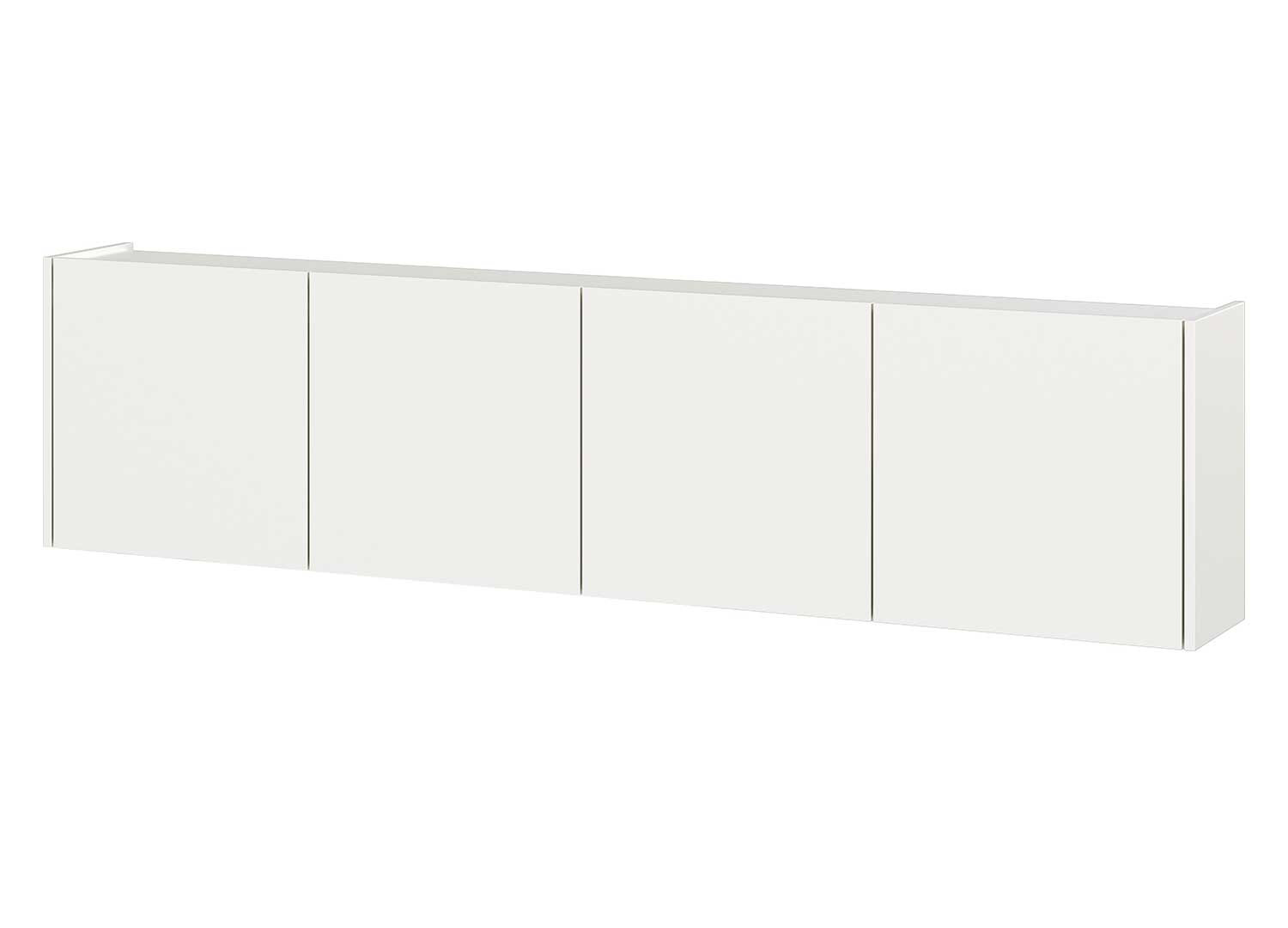 Meuble TV suspendu blanc 4 portes 183 cm Piana