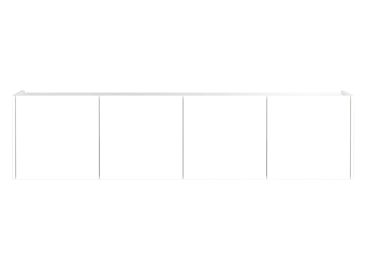 Meuble TV suspendu blanc 4 portes 183 cm Piana