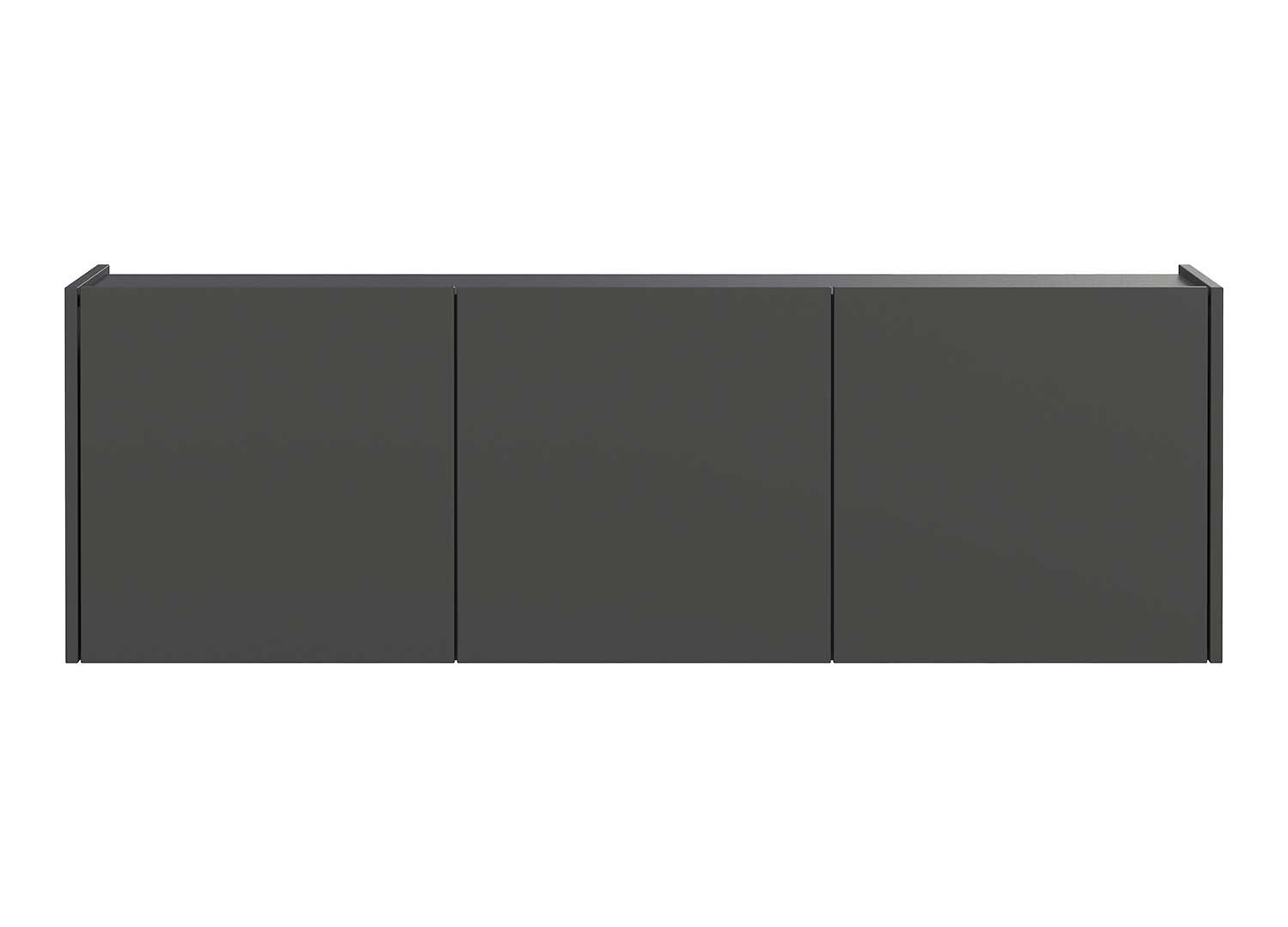 Meuble TV suspendu graphite 3 portes 138 cm Piana