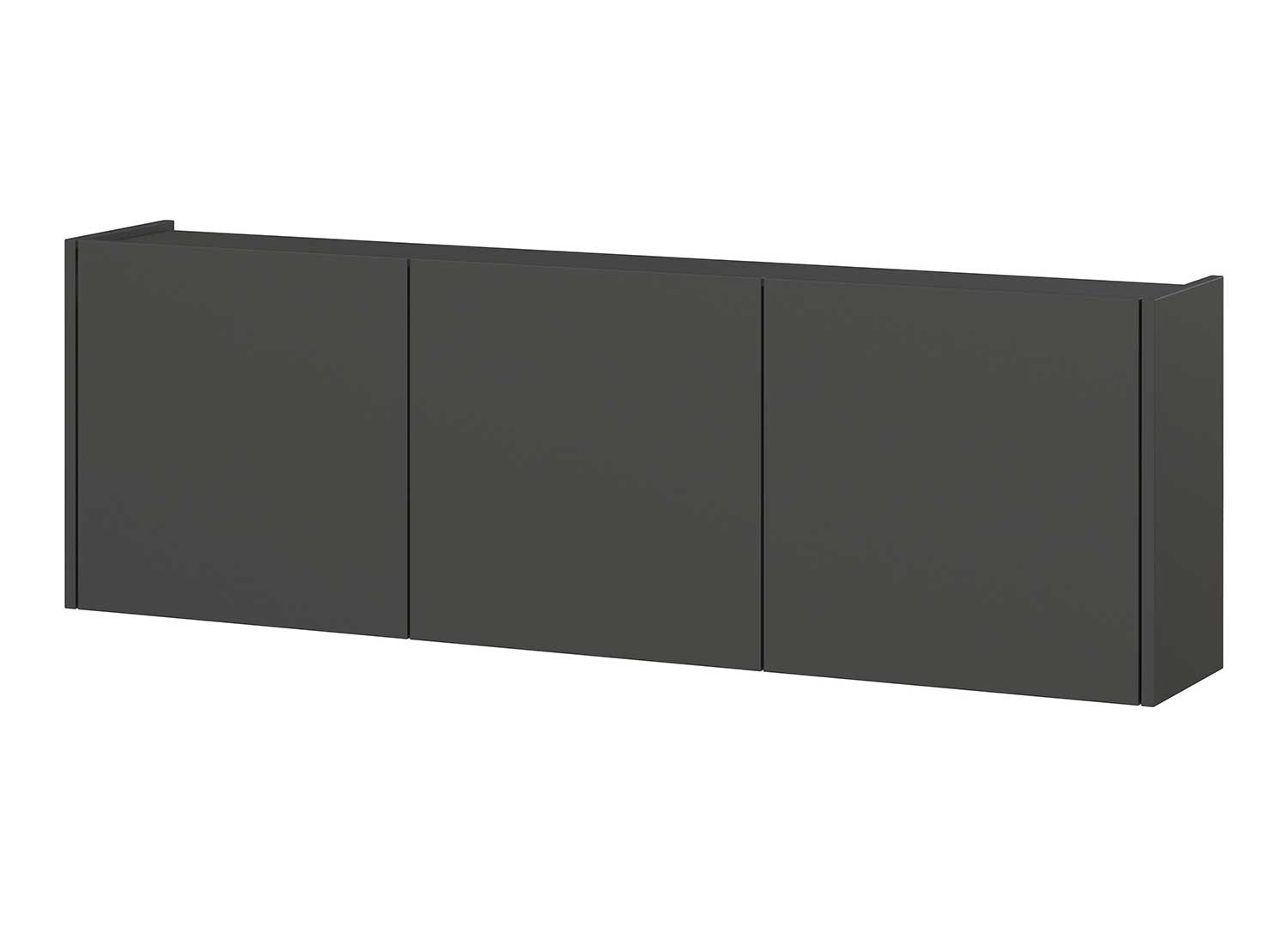 Meuble TV suspendu graphite 3 portes 138 cm Piana