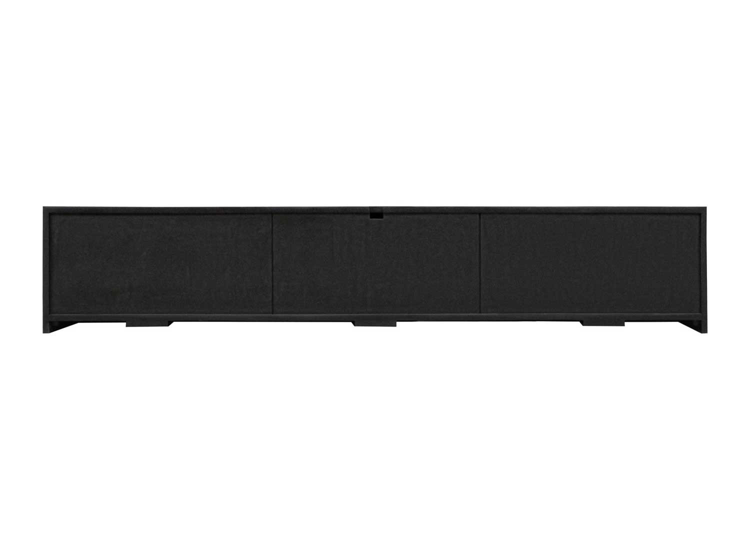 Meuble tv suspendu manguier noir et détails dorés 160 cm