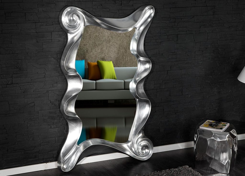Miroir mural argenté 160 cm