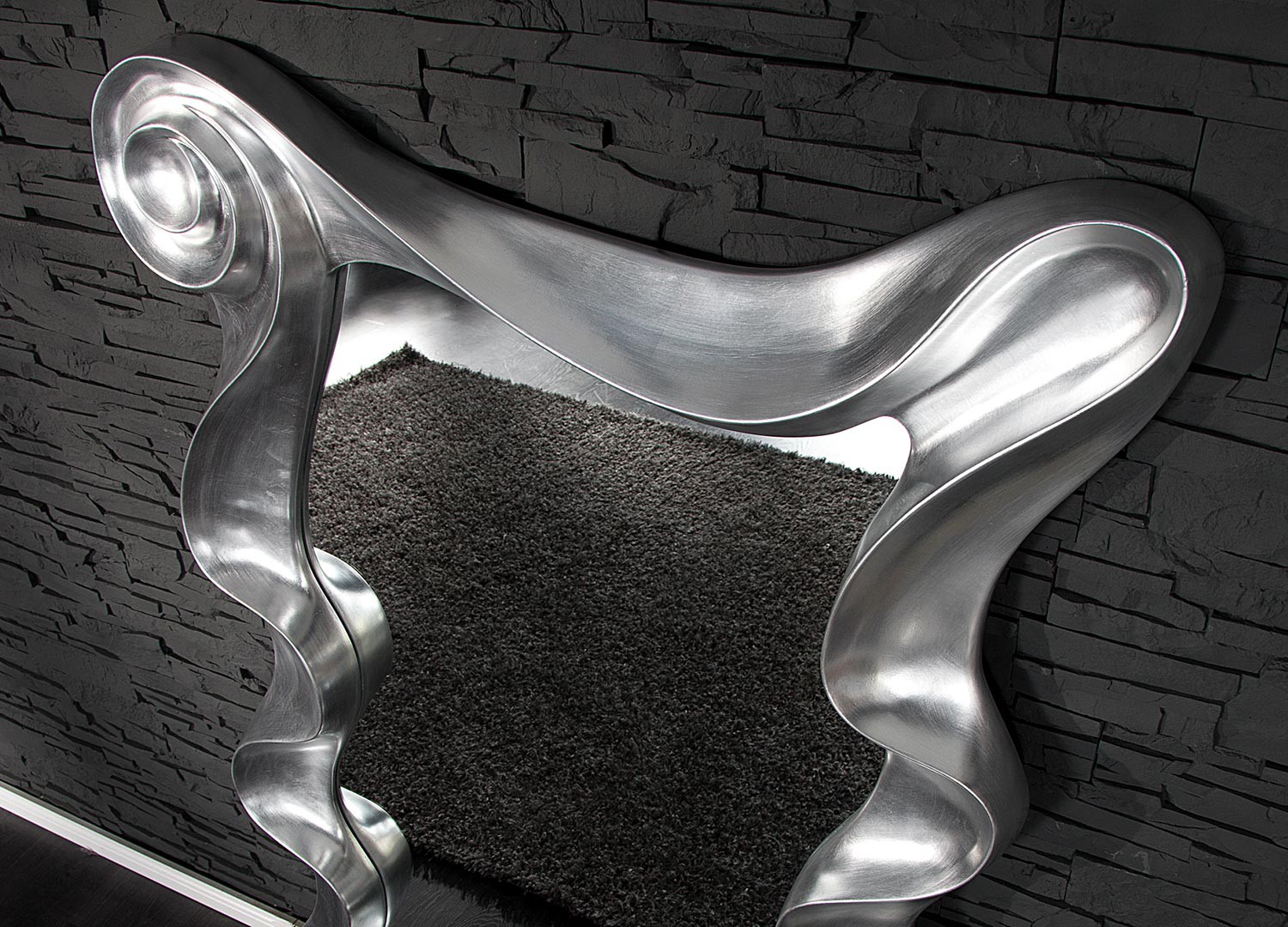 Miroir mural argenté 160 cm