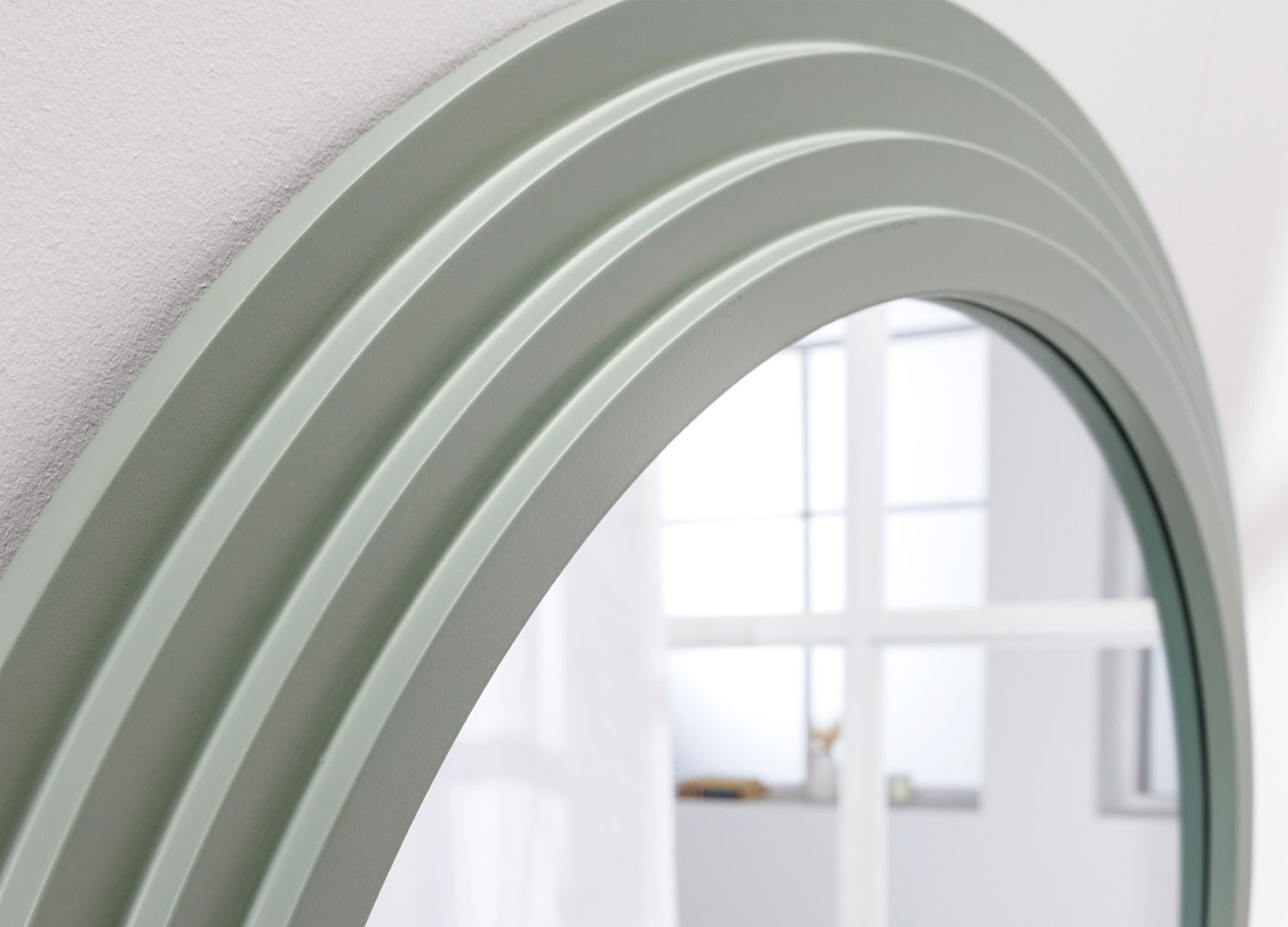 Miroir mural art déco vert sauge 160 cm