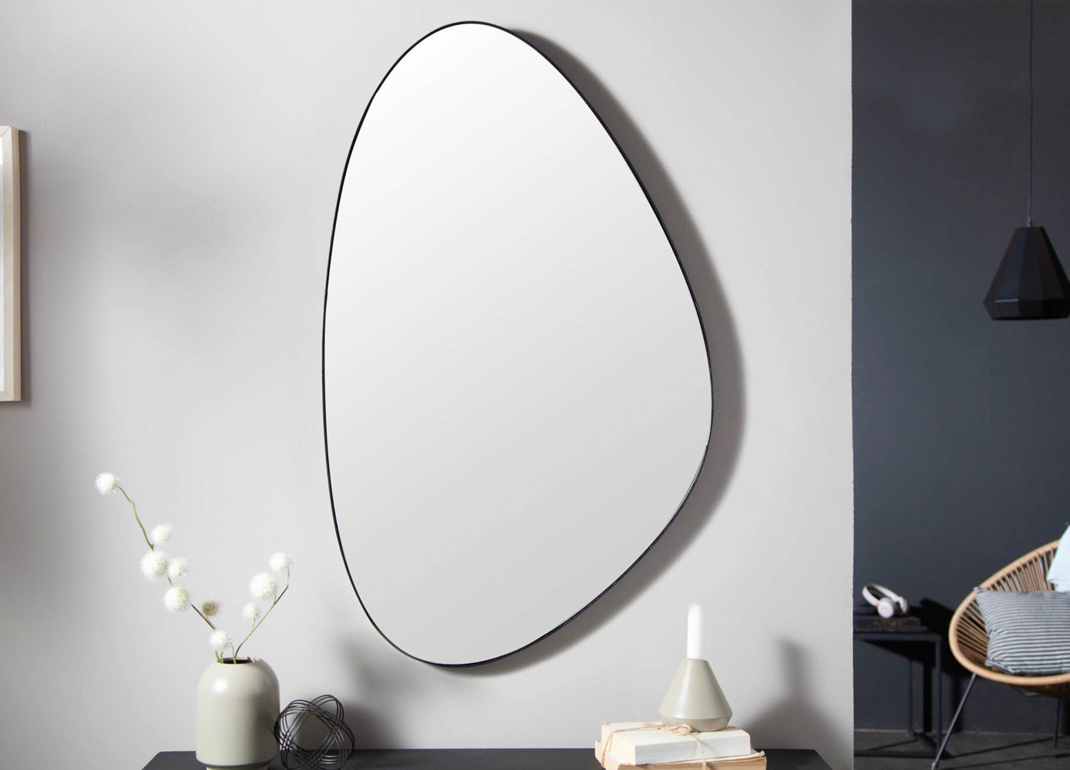 Miroir mural asymétrique 90 cm