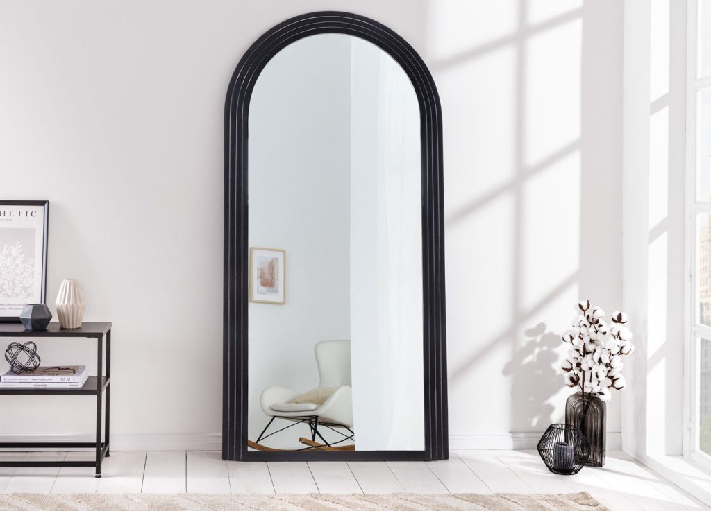Miroir mural décoratif noir 160 cm