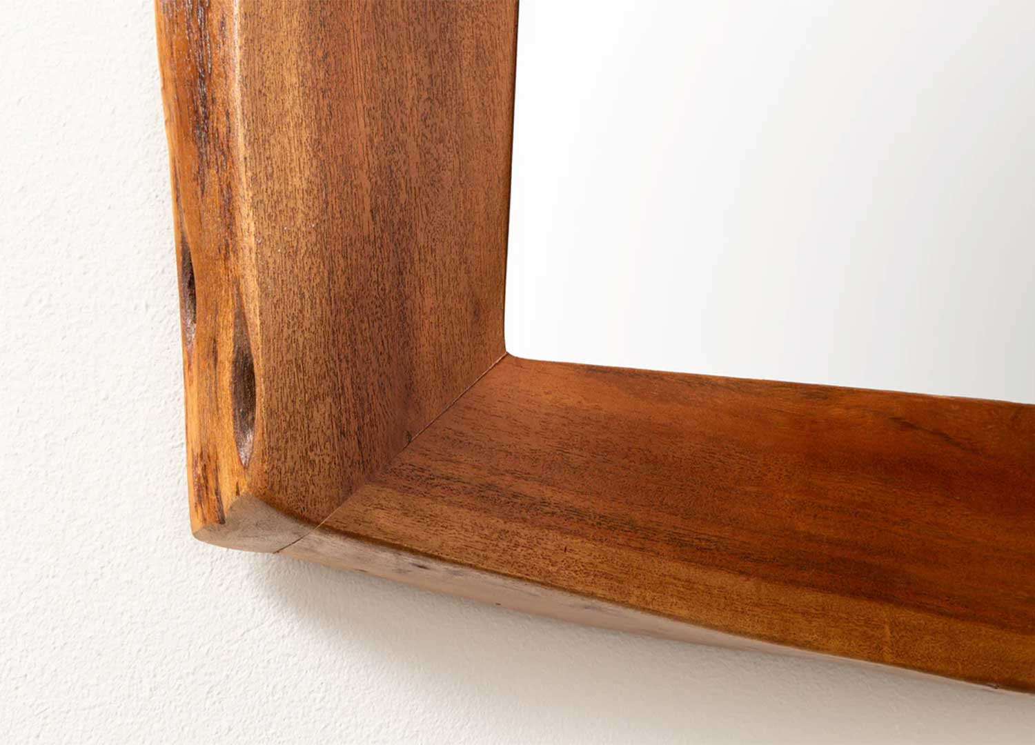 Miroir mural rectangulaire 102 cm en acacia Laura