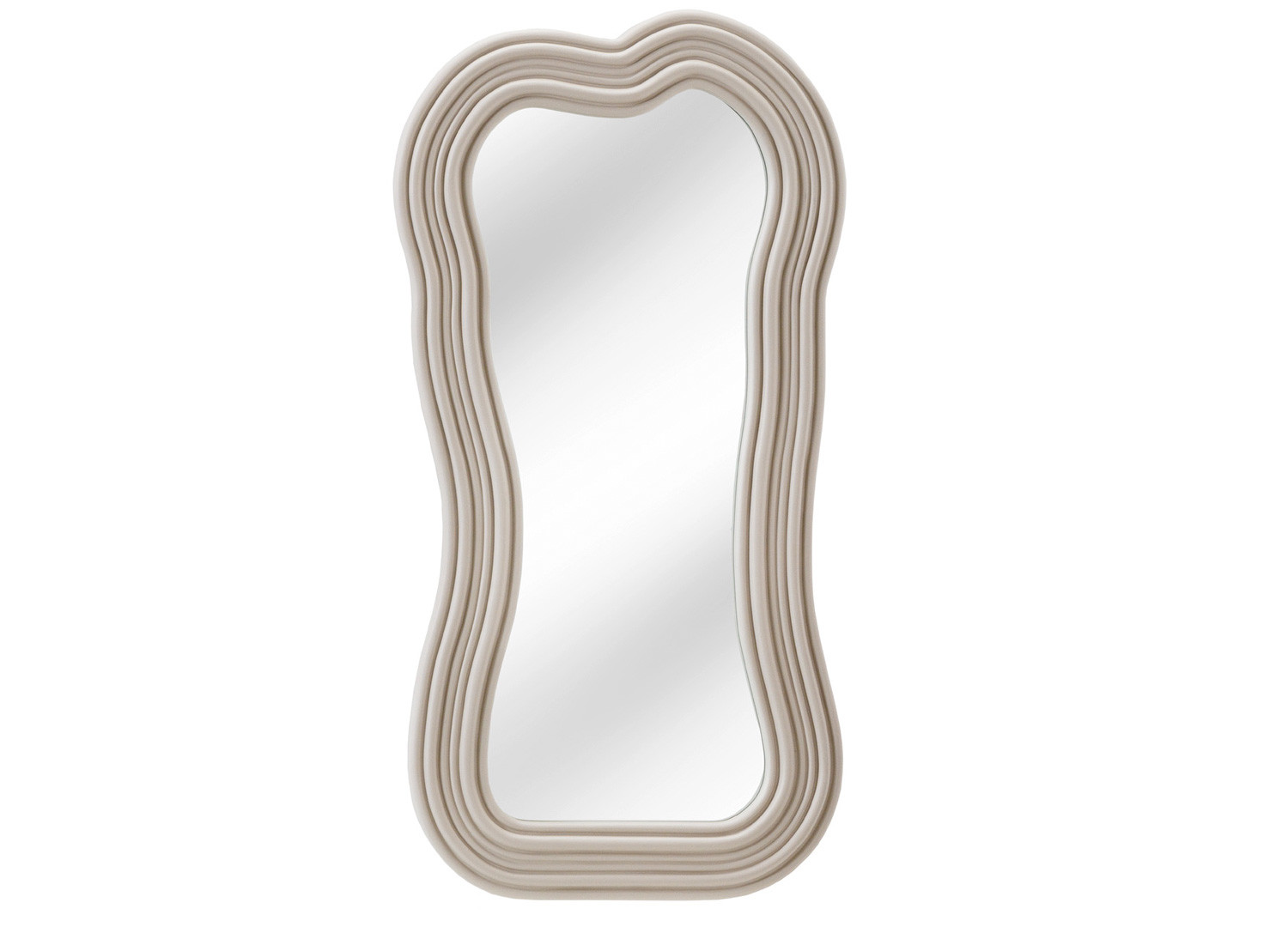 Miroir mural vague grège 100 cm